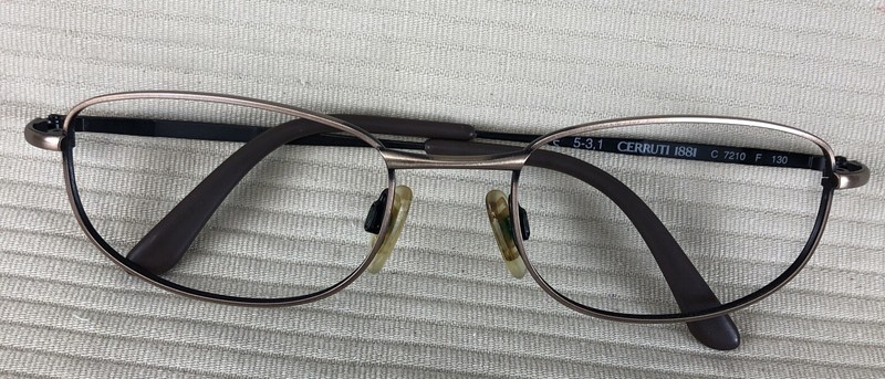 Cerruti 1881 C 7210 54-19-130 Bronze Brown Metal Full Eyeglass Frames Only Nice gallery