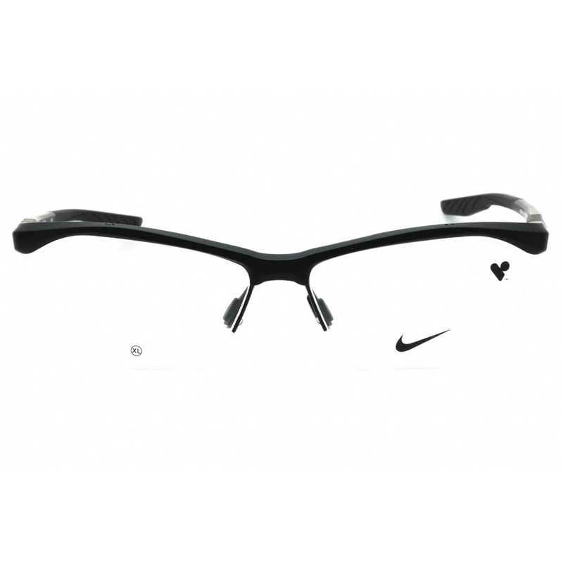 Nike Men's Eyeglasses Matte Black Cat Eye Half Rim Frame NIKE 7401 001 gallery