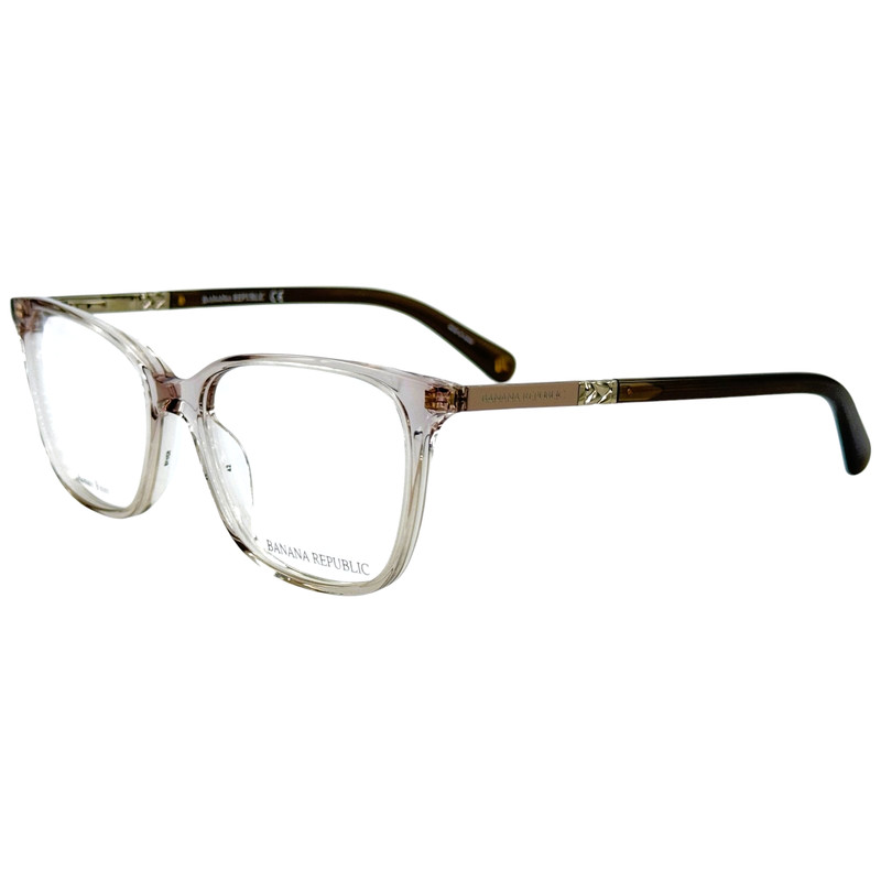 Banana Republic BR217 Womens Plastic Eyeglass Frame SD9 Beige Crystal w Case