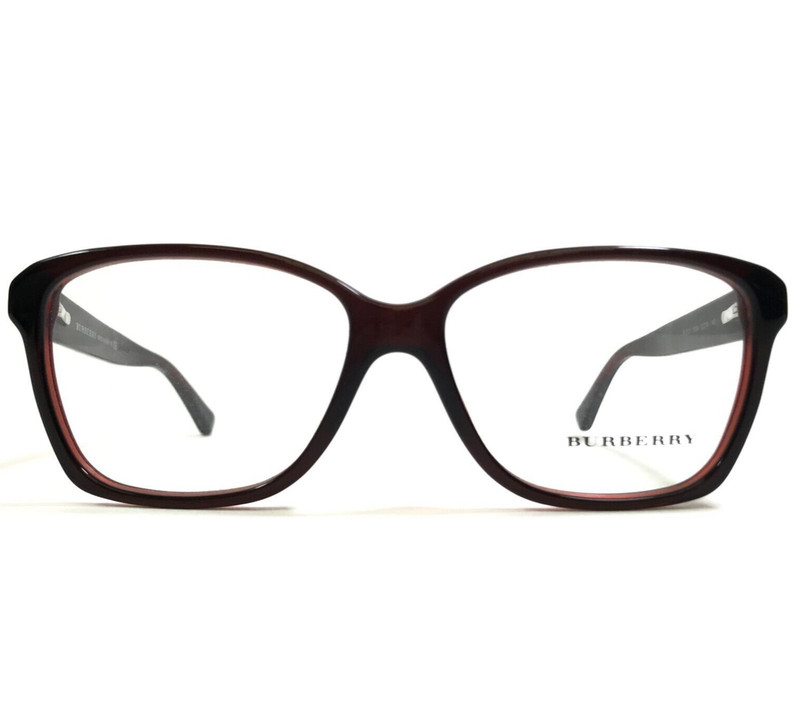 Burberry Eyeglasses Frames B 2121 3008 Burgundy Red Brown Wood Square 52-14-140