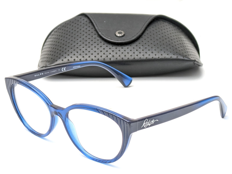 Ralph by Ralph Lauren RA7109 5781 Shiny Blue Women’s Eyeglasses Frames 53-16-140