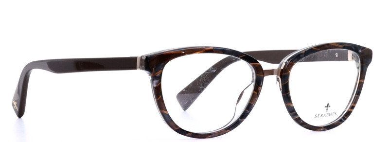 SERAPHIN Belvedere 8210 Bronze Mosaic Womens Cat Eye Eyeglasses 51-18-140 B:37 gallery