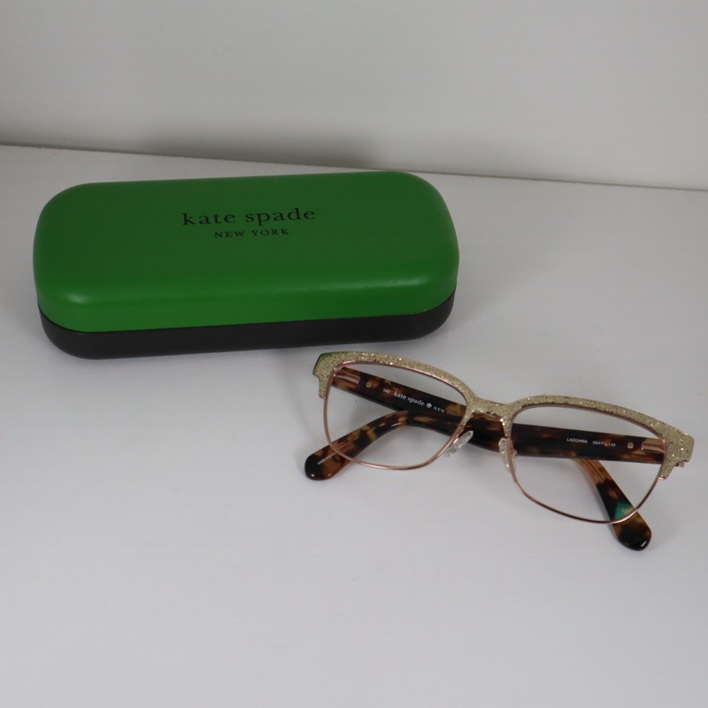 Kate Spade Ladonna 0S41 Gold Glitter Tortoise Eyeglasses Frames 53-15-140mm