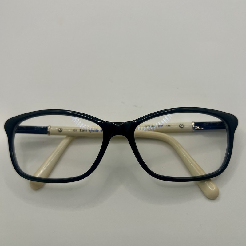 Kate Spade Catrina 0807 Eyeglass Frames 53-15-135 Black Cream Rx Women’s