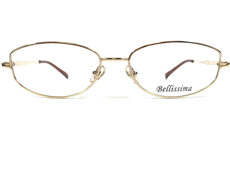 Bellissima Eyeglasses Frames BL611 GOLD Square Full Rim 53-16-135