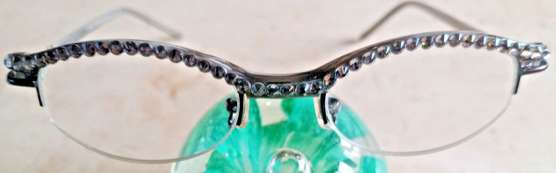 JC JIMMY CRYSTAL ITALY +2.00 SWAROVSKI JCR127 READING EYEGLASSES FRAMES
