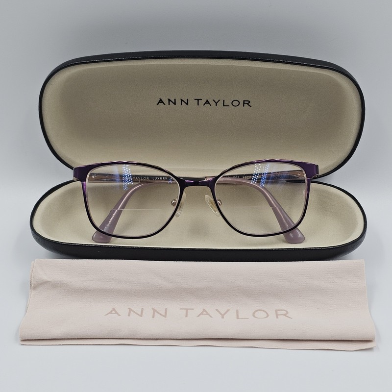 Ann Taylor Eyeglasses Frames Luxury Petite ATP019 C02 Purple Gold 48-16-130
