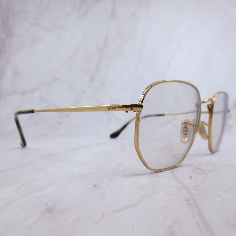 Ray-Ban RB 6448 2500 Gold Hexagonal Eyeglasses 51-21-145 Womens Frames gallery