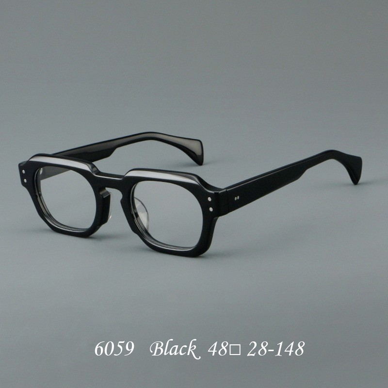 Vintage Square Full Rim Wide Frame Retro Spectacles Clear Lens Green White gallery