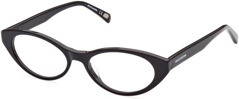 Skechers SE2193 001 Black Plastic Oval Optical Eyeglasses Frame 52-16-140 SE RX
