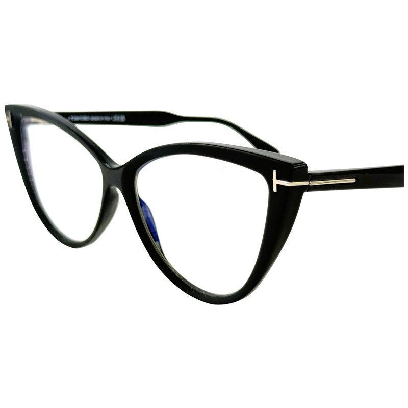Tom Ford TF5843 B Womens Plastic Eyeglass Frame 005 Matte Black 56-14 gallery
