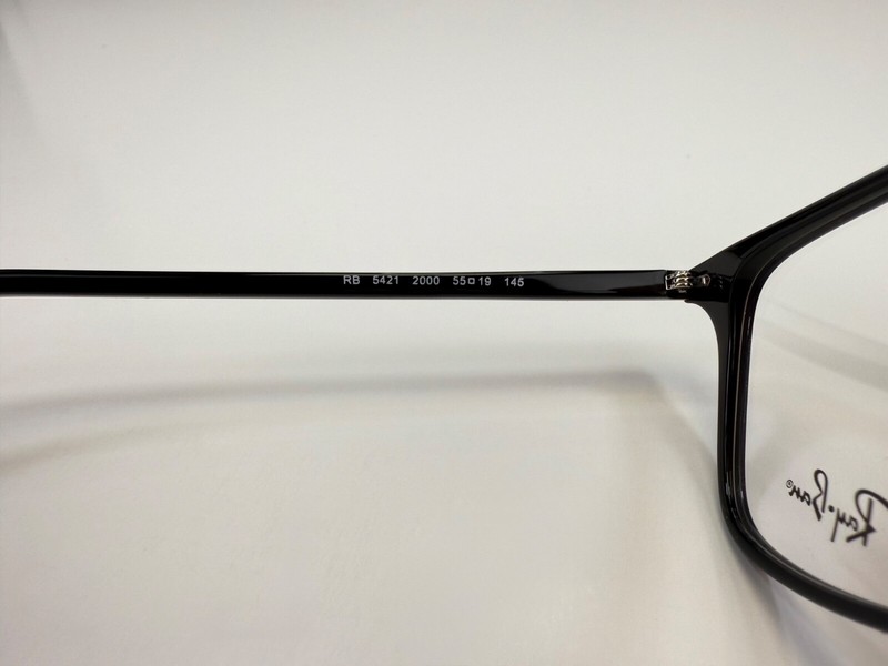 Ray-Ban RB5421 Optics in Polished Black, 55-19 145, RX5421 2000 gallery