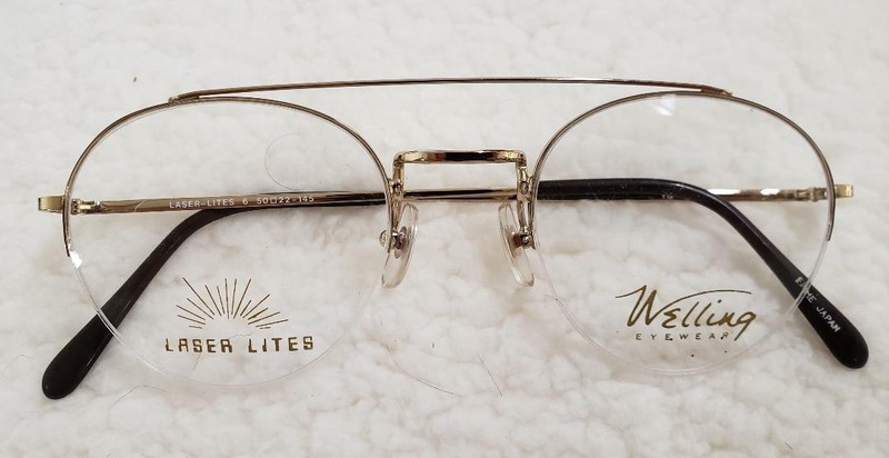 Vintage & Rare Aviator Style Welling Eyewear Laser-Lite Eyeglass FRAME – Japan