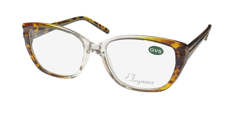 NEW ELEGANCE EL218 EYEGLASSES PLASTIC TORTOISE 55-17-140 OVERSIZED FULL-RIM