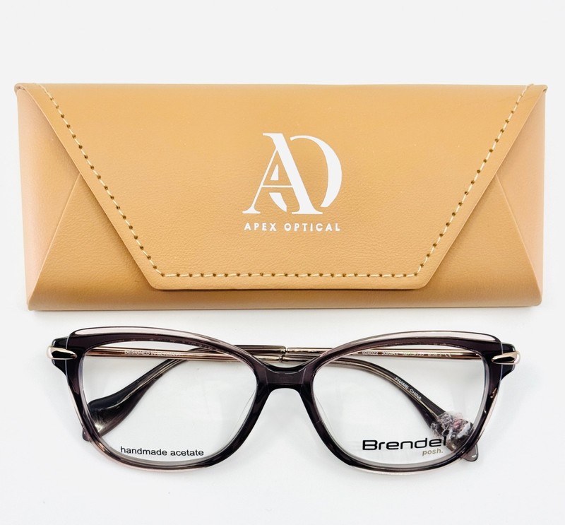 BRENDEL 924022 30/GRY Grey Gold Womens Semi Cat Eye Eyeglasses 52-15-135 B:38