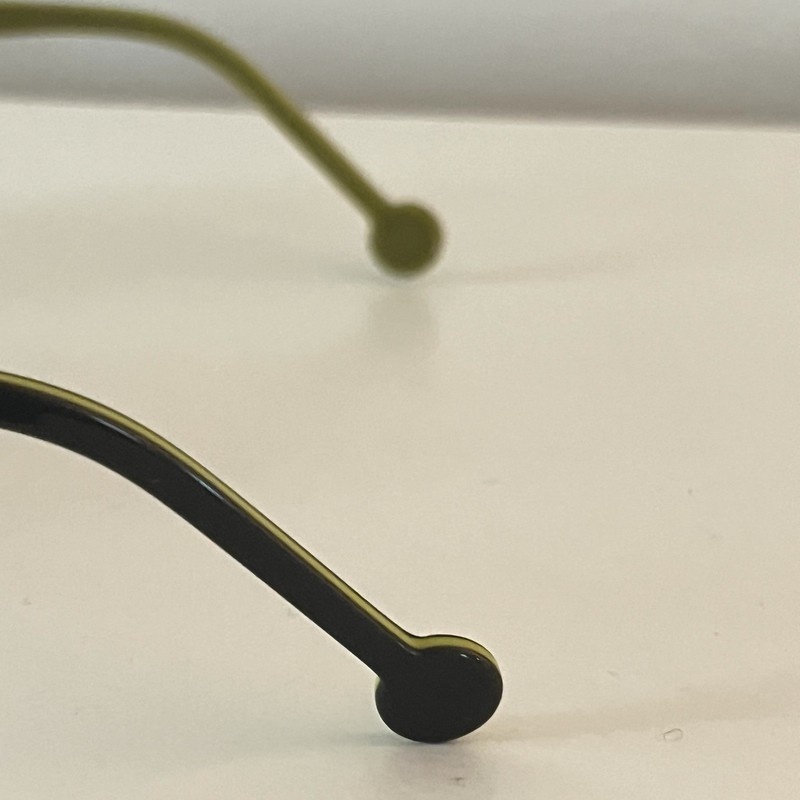 l.a. eyeworks Skates Eyeglasses Frames Grey Lime Green Round Made In Japan gallery