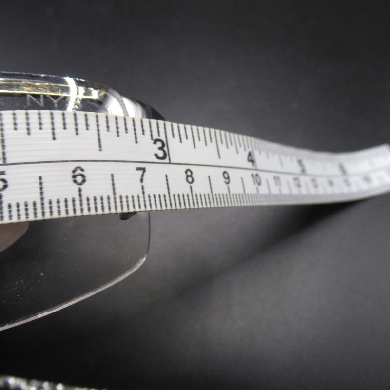 NYS CITY King Street Rimless Eyeglass Frames Clear Temples Silver Tone Modern gallery