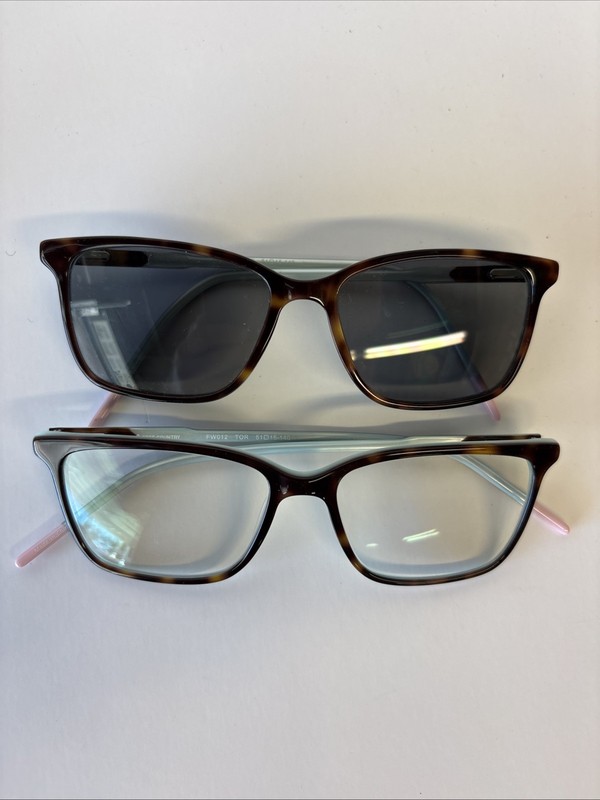 Free Country FW 012 Eyeglasses Lot Frames Powdery Blue Tortoise 51-15-140 (X2) gallery