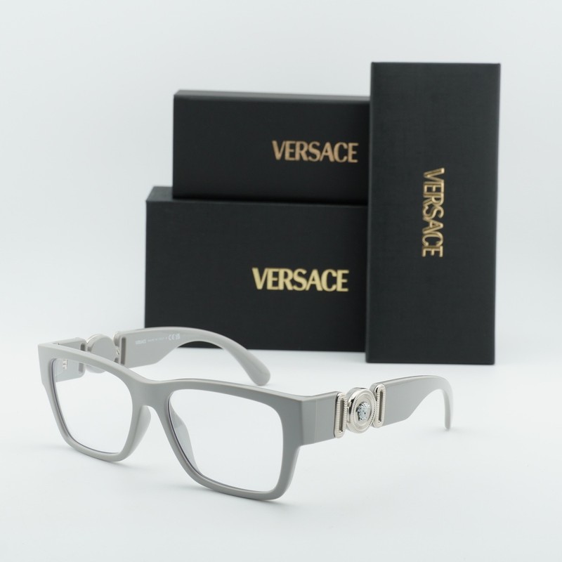 Versace VE3368U 5501 Light Grey 55mm Eyeglasses New Authentic