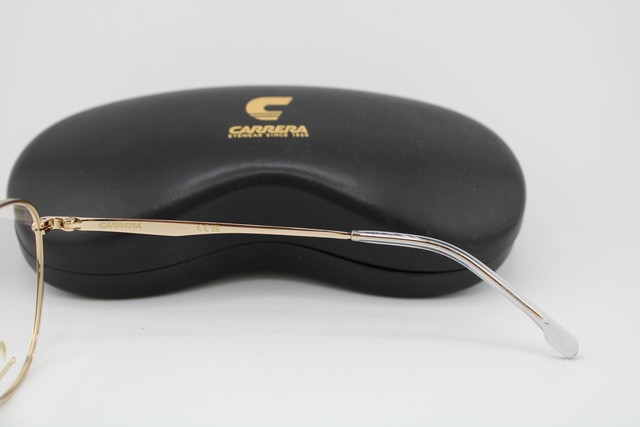 NEW CARRERA 354 KB7 GOLD GUNMETAL CLEAR AUTHENTIC EYEGLASSES 52-20 gallery
