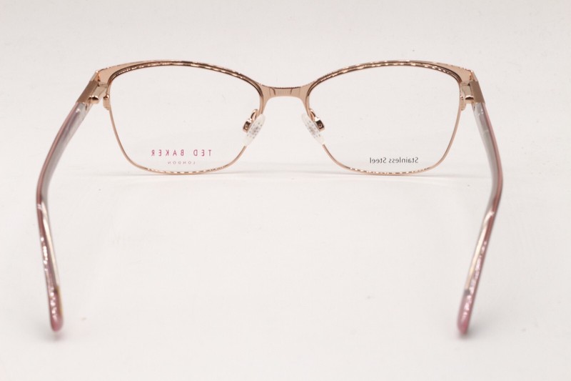 NEW TED BAKER B248 BROWN PINK GOLD AUTHENTIC DESIGNER FRAMES EYEGLASSES 53-16 gallery