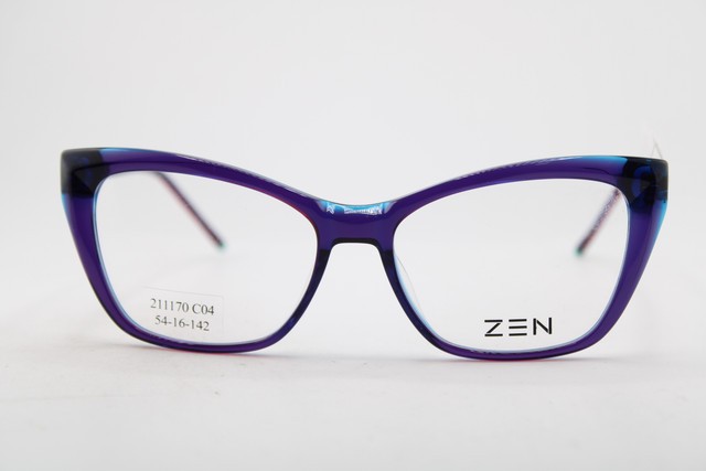 NEW ZEN 21170 C04 EMERALD PURPLE BLUE PINK AUTHENTIC EYEGLASSES 54-16 gallery