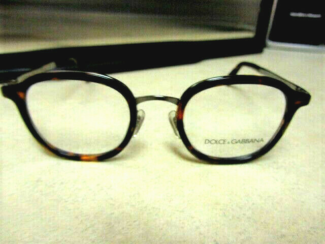 DOLCE & GABBANA NEW Rx-able Eyeglasses DG1296 48x22x140 Tortoise Frames w/Silver
