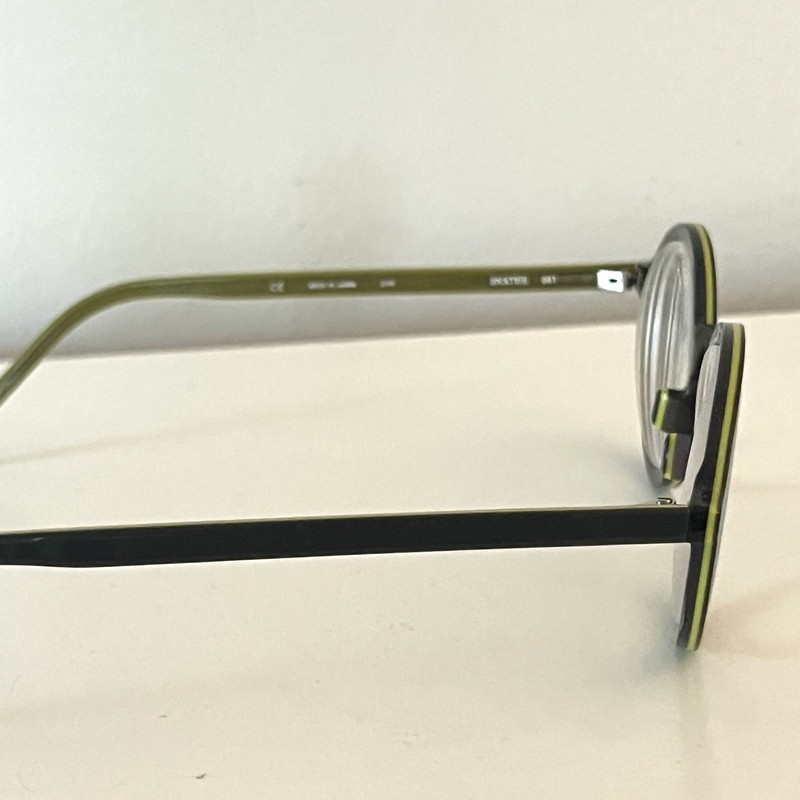 l.a. eyeworks Skates Eyeglasses Frames Grey Lime Green Round Made In Japan gallery