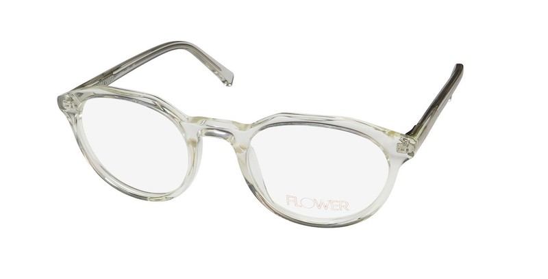 NEW FLOWER 6044 EYEGLASSES WOMENS 971 OVAL PLASTIC FULL-RIM CRYSTAL 49-21-140