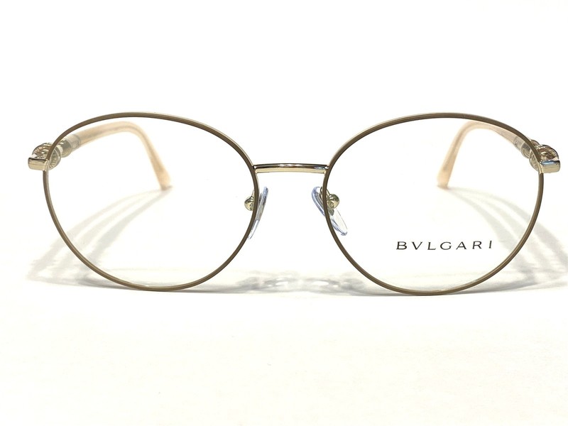 Women's Bvlgari Eyeglasses Frames BV2207 2037 Brown & Gold Round 54/17~140 NEW gallery