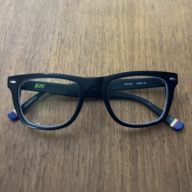 REVEL Providence 35-001696 50-20-145 BLACK AUTHENTIC DESIGNER FRAMES EYEGLASSES