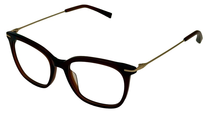 Jones New York Plastic Soft Square Eyewear Frame, Brown J240. 49mm