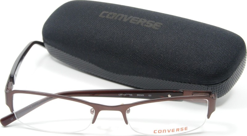 CONVERSE Can I Get This Brown Metal Semi-Rimless Eyeglasses Frame 50-18-135 NEW