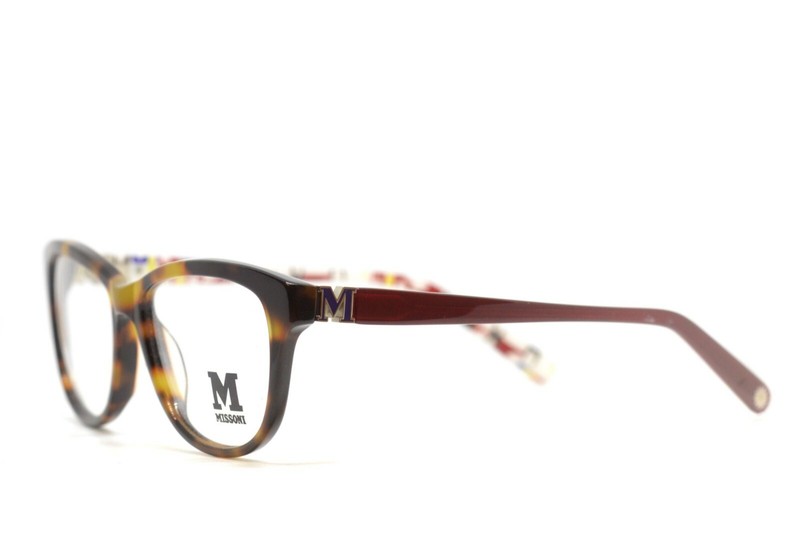MISSONI MM153V02 Eyeglass Frames Oval Tortoiseshell Acetate 53-16-140
