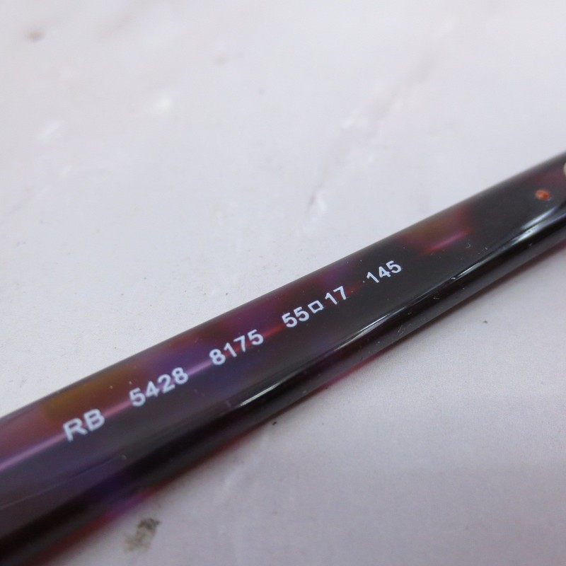 Ray-Ban RB 5428 8175 Purple Tortoise Square Eyeglass Frames 55-17-145 gallery