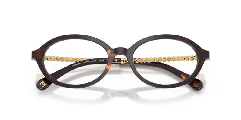 CHANEL 3499H 1818 – Havana Tweed Size 53 Frame Authorized Dealer