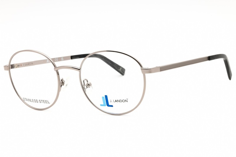 NEW J. Landon JL1014 008 Shiny Gunmetal 51mm Eyeglasses