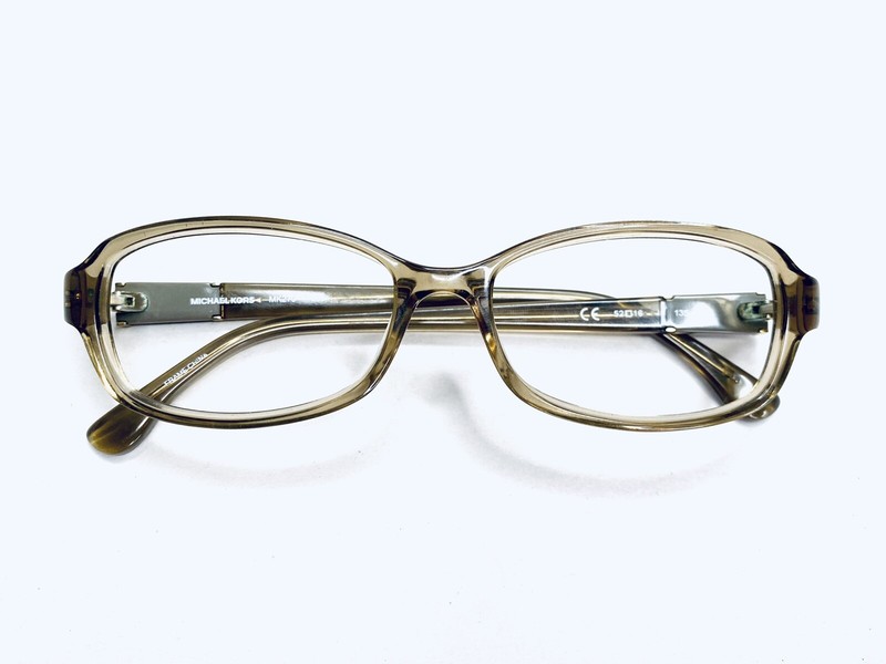 Michael Kors Eyeglasses ￼Rectangular Beige Tan Clear Lucite MK270 239 50 16 135 gallery