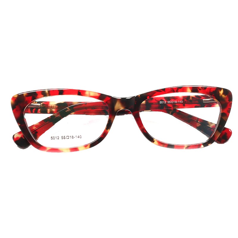 Women Cat Eye Tortoise Glasses Frames Acetate Fashion Eyeglasses Light Eyewear gallery