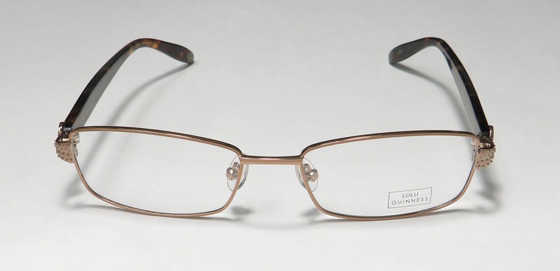 LULU GUINNESS 710 BRN GOLD/TORTOISE FULL RIM CLASSIC SHAPE BRAND NAME EYEGLASSES gallery