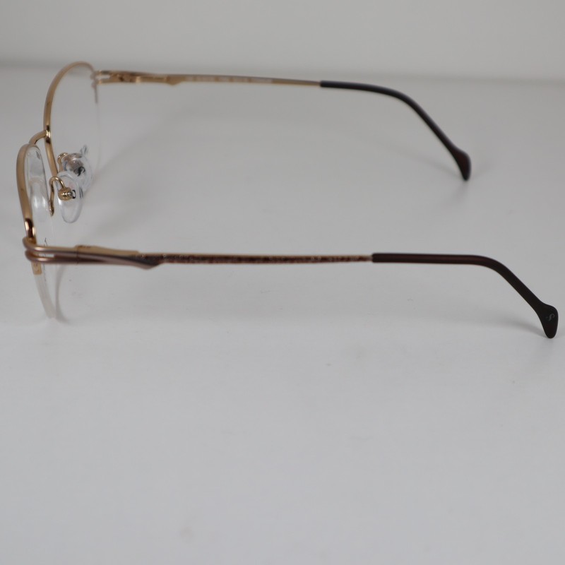 Stepper SI-50155 F082 Gold Half Rim Titanium Eyeglasses Frames 52-16-130mm gallery