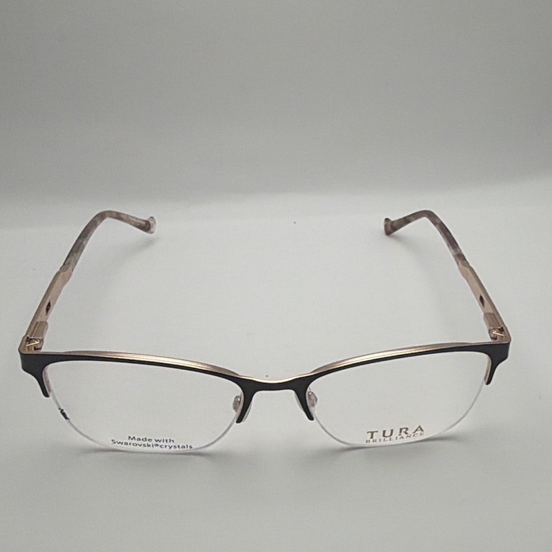 Tura Brilliance TE273 BRN 54/17 145 Rose Gold Metal Semi-Rimless Women 5093 gallery
