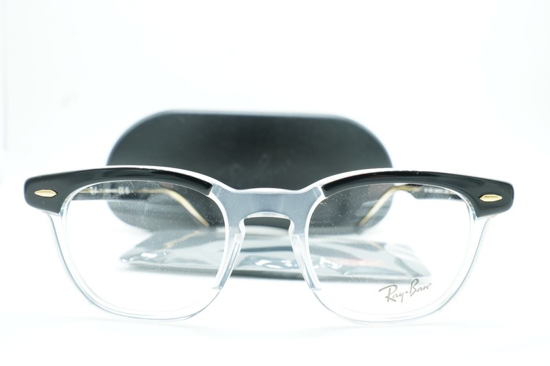 RAY BANS RB 5398 2034 BLACK AND CLEAR AUTHENTIC EYEGLASSES 48-21 145 W/CASE gallery