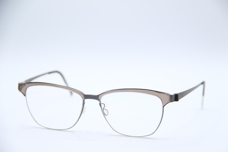 NEW LINDBERG NO. 004 /3516 U9 CLEAR GUNMETAL AUTHENTIC FRAMES EYEGLASSES 53-16