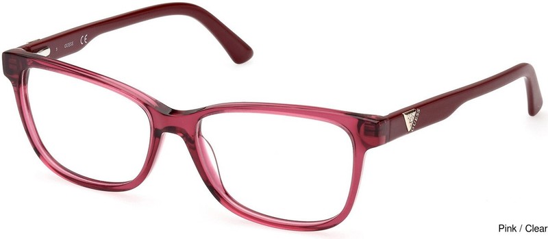 GUESS GU2943 074 Pink Plastic Optical Eyeglasses Frame 54-15-140 Cat Eye