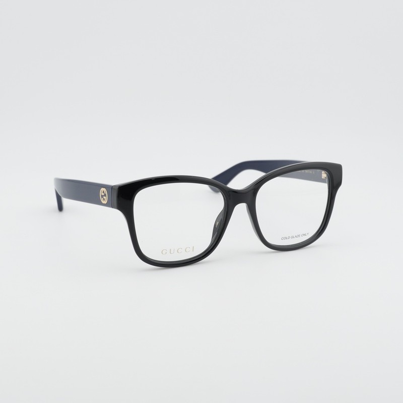 NEW Gucci GG1340O 010 Shiny Black/Blue 55mm Eyeglasses gallery