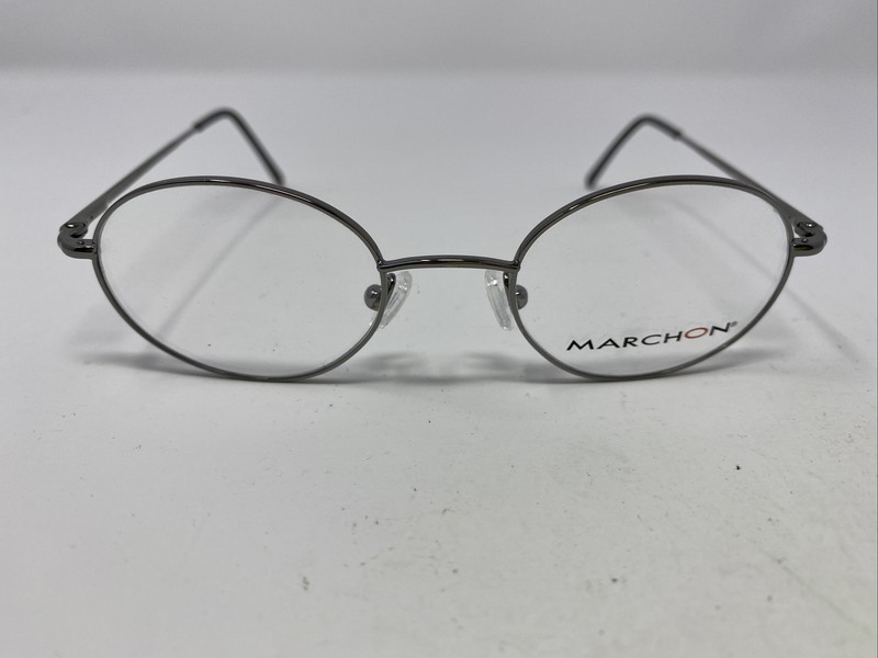 Marchon M617 047 45-19-140 Silver Full Rim Metal Eyeglasses Frame H306