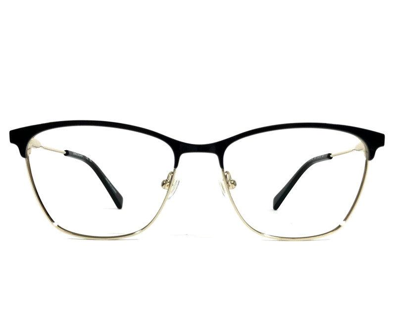 Longchamp Eyeglasses Frames LO2146 001 Black Gold Cat Eye Full Rim 53-16-140