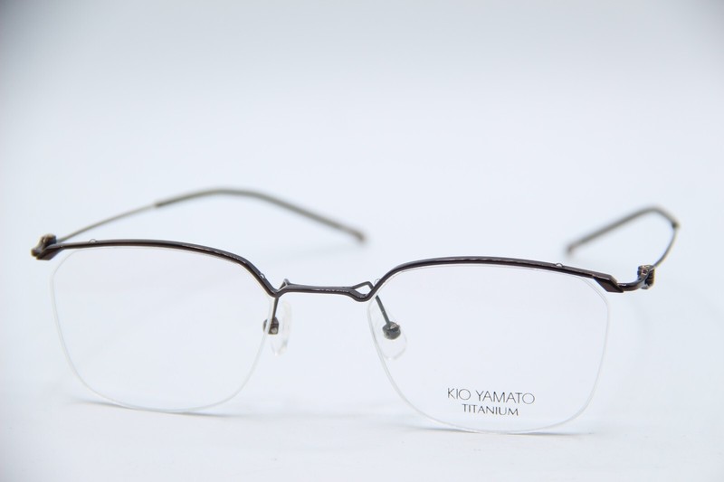 NEW KIO YAMATO KT-522AU DARK BROWN AUTHENTIC DESIGNER EYEGLASSES 51-21