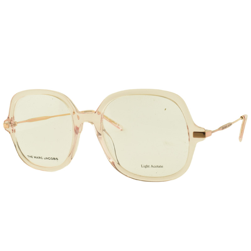 NEW!! MARC JACOBS 616 35J Transparent Pink Square Full Rim Womens Optical Frame